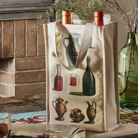 JOHN DERIAN x TARGET Fall Canvas Wine Tote Bag/Multi-Color - Picture 3 of 15